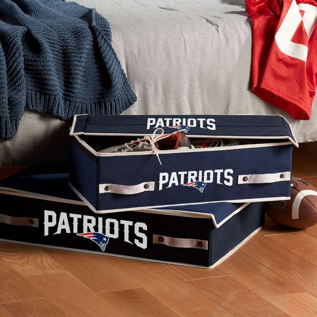 Franklin Sports NFL New England Patriots Under The Bed Storage Bins - Large