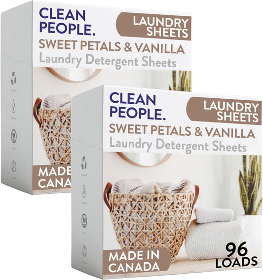 The Clean People Laundry Detergent Sheets - Laundry Soap - Ultra Concentrated, Recyclable