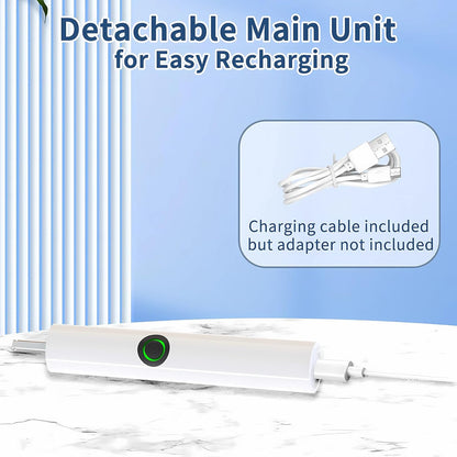 Electric Toilet Brush, HKFIF Toilet Brush with Holder, 360 Degree Powerful Cleaning Easily Eliminate Stains and Residue, 2 Speeds Rechargeable Motorized Toilet Scrubber