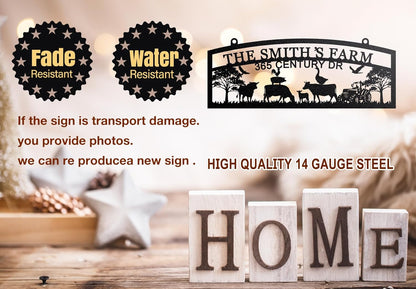 Personalized Hanging Metal Farm Sign, Last Name for Farm, Farmhouse Wall Decor, Large Outdoor Metal, Farmer Gifts