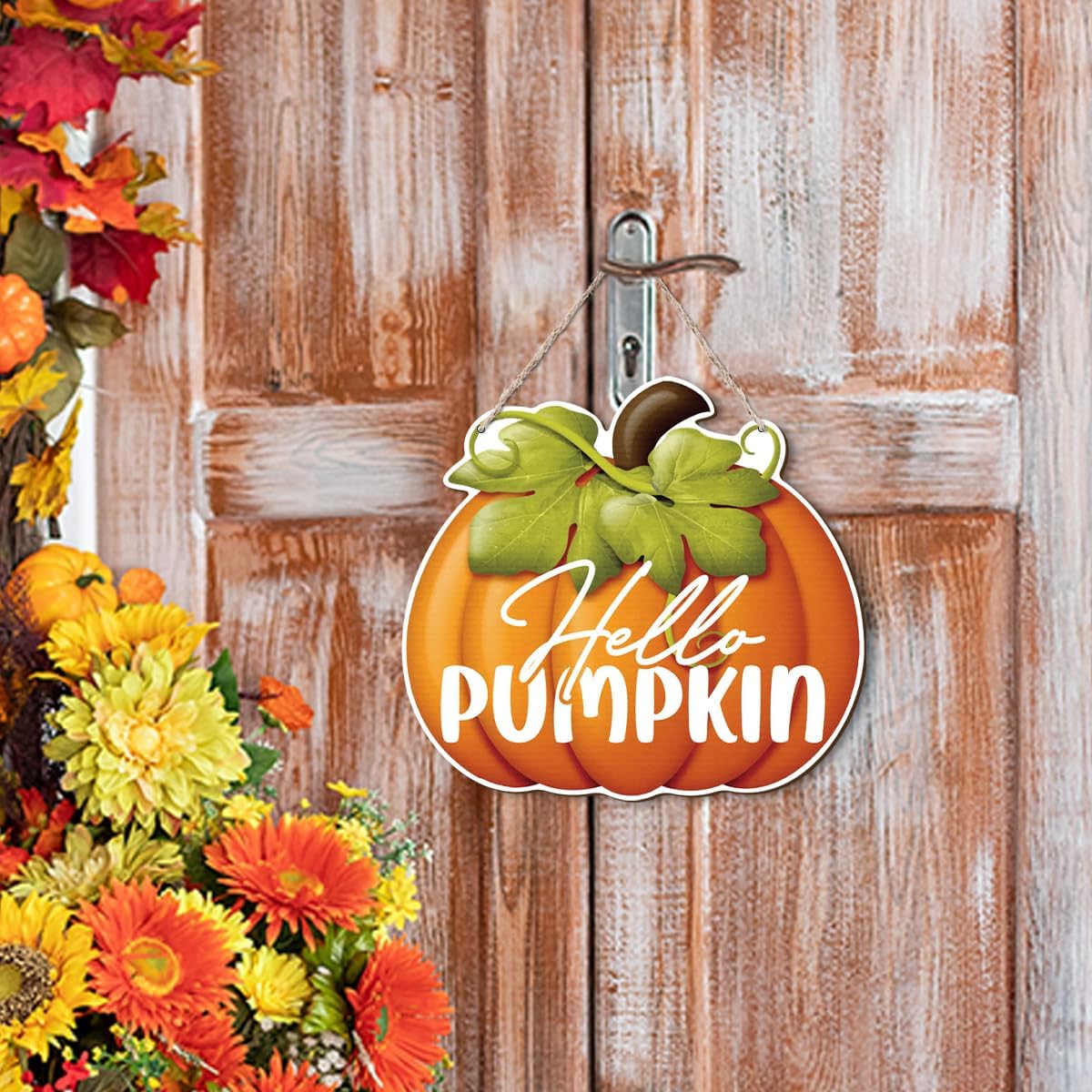 Fall Home Decor, Fall Door Decorations, Pumpkin Wall Decor, Front Door Hanging, Harvest Thanksgiving Farmhouse Porch, Indoor And Outdoor Home Decorations, Housewarming Gift