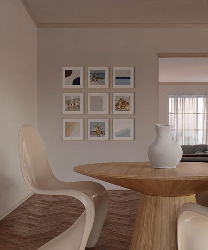 HAUS AND HUES Square Picture Frames 16 x 16 Set of 25 - Photo Gallery Wall Frame Set, Wood Frames With Mat, Beige Oak (16x16)