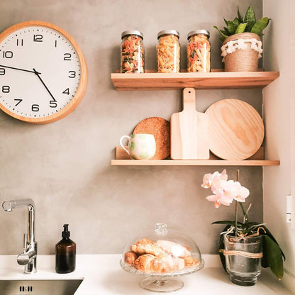 Mobili Fiver, Set of 2 Rachele Shelves, 23.62 in, Rustic Oak, Made in Italy