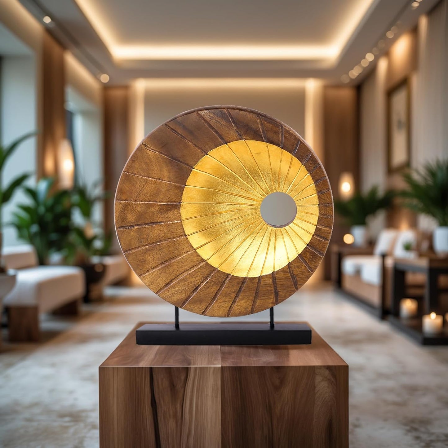 Decozen Handcrafted Solid Wood Sculpture Ideal for Home, Mantel, Fireplace, and Foyer Decor - Perfect Valentines Day Gifts