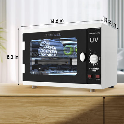 UV Sanitizer Cabinet. Dual Lamp UV Light Sanitizer Box with Timer Setting, Suitable for Cleaning of Various Items