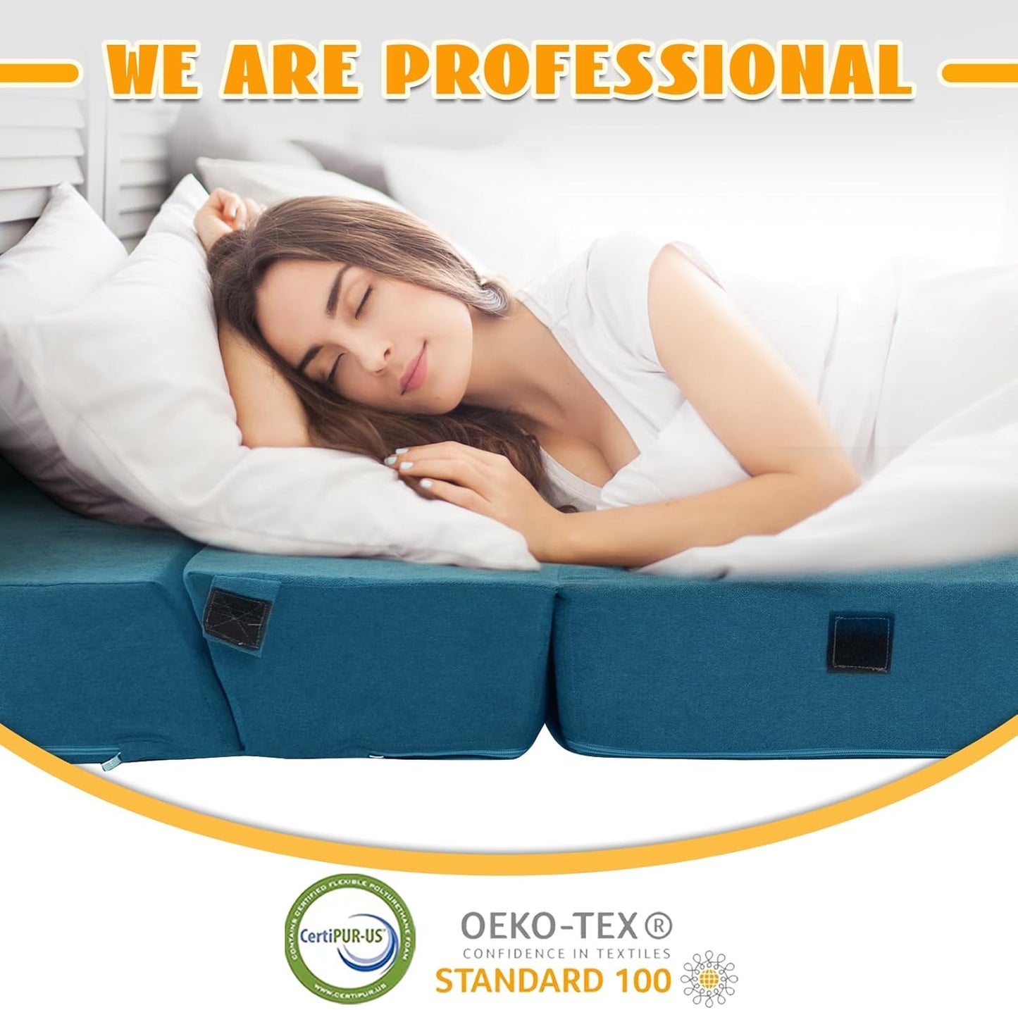 jela Foldable Sofa Bed, Convertible Sleeper Lounge Chair Floor Mattress Floor Couch with Backrest, Fold Out Futon with Washable Miss Fabric Cover for Guest Room, Living Room (83"x33",Teal)