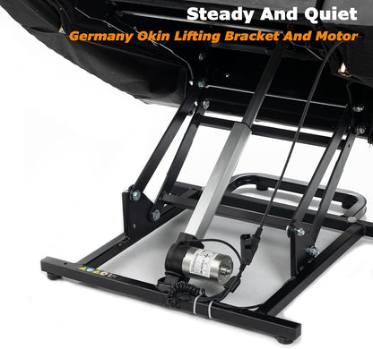 Power Lift Recliner Chair for Elderly, Lazy Boy Recliner Chair with Massage and Heating, 26in Extra Wide Recliner Seat with Cup Holder, Adjustable Electric Reclining Chair for Big Man