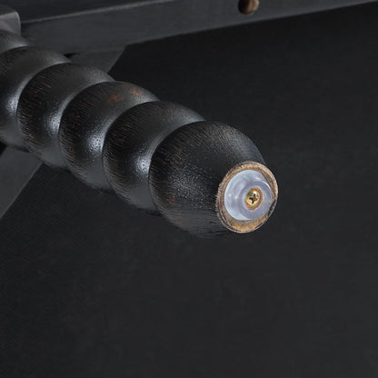 DUHOME Linen Fabric Spindle Accent Chairs Set of 2 with Wood Frame,Modern Accent Spool Chairs with Padded Spring Seat and Brushed Blue Base for Living Room Bedroom Farmhouse Home Office Belcony