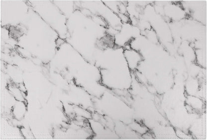 Marble Faux Leather PU Placemats, Set of 8, Easy to Clean, Heat & Stain Resistant for Conference Table,Dining Home Office Decor