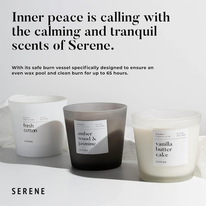 Hidden Label Large Scented Candle, Violet Blossom, 30oz 3 Wick Huge Candle, Serene Collection Slow Burn Natural Soy Candles for Home Scented