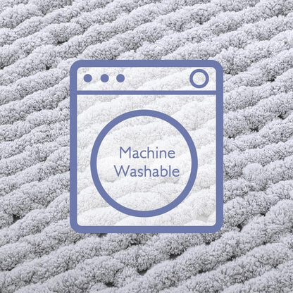 Bigacogo Chunky Knit Throw Blanket for Couch, 40x40 inches, 100% Hand Knitted with Thick Jumbo Chenille Yarn, Cozy Soft Large Rope Knot Cable Crochet Blankets for Sofa Bed Living Room, Light Grey