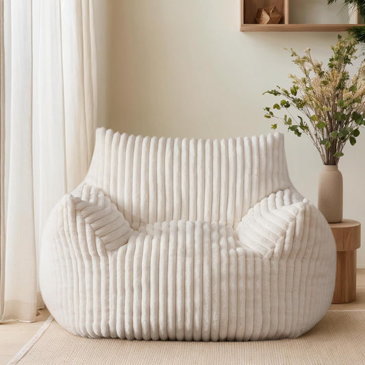 Oversized Bean Bag Chair for Adults, Giant Comfy Plush Boneless Bean Bag Couch with Filler for Kids