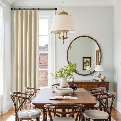 KangBang Pinch Pleated 94 Inch Blackout Curtains 2 Panels Set, Noise Canceling Thermal Elegant Modern Ivory Draperies for Living Room Nursery, Memory Pleat Curtains with Hooks (40Wx94L, Cream)