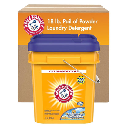 Arm & Hammer powder laundry detergent, crisp clean, 18 lb pail
