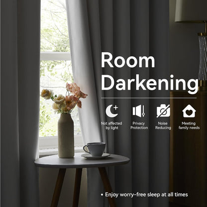 KangBang 2PCs White Pinch Pleat Wide Drapes for Sliding Door 60Wx105L Inches, Room Darkening Privacy Assured Polyester Curtains & Drapes Ceiling to Floor for Locker Room Living Room Basement