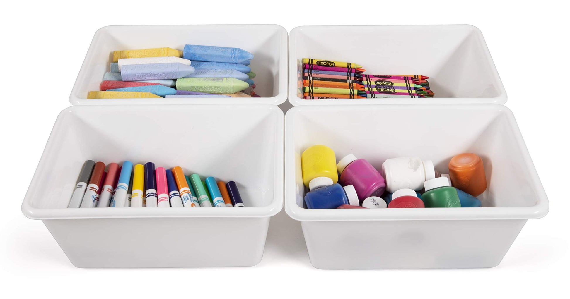 Humble Crew Plastic Storage Bins for Kids, Small Removable Toy Organizer