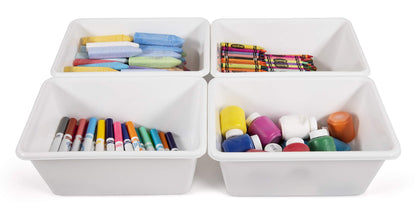 Humble Crew Plastic Storage Bins for Kids, Small Removable Toy Organizer