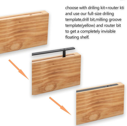 Hidden Shelf Brackets ， Floating Shelf Bracket ( Additional Brackets -NO Kits) 53 Inch -2 Pcs