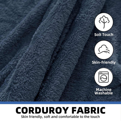 4FT Large Bean Bag Chairs,Big Adult Size Memory Foam Beanbags with Filler Included,Machine Washable Corduroy Cover,Ultra Soft Plush Gaming Bing Bag Puff Chair for Dorm, Living Room & Bedroom (Blue)