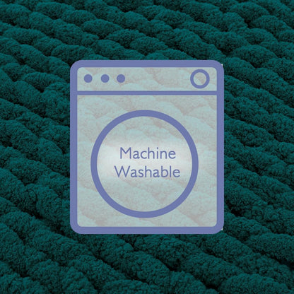 Bigacogo Chunky Knit Throw Blanket for Couch, 40x60 inches, 100% Hand Knitted with Thick Jumbo Chenille Yarn, Cozy Soft Large Rope Knot Cable Crochet Blankets for Sofa Bed Living Room, Dark Green