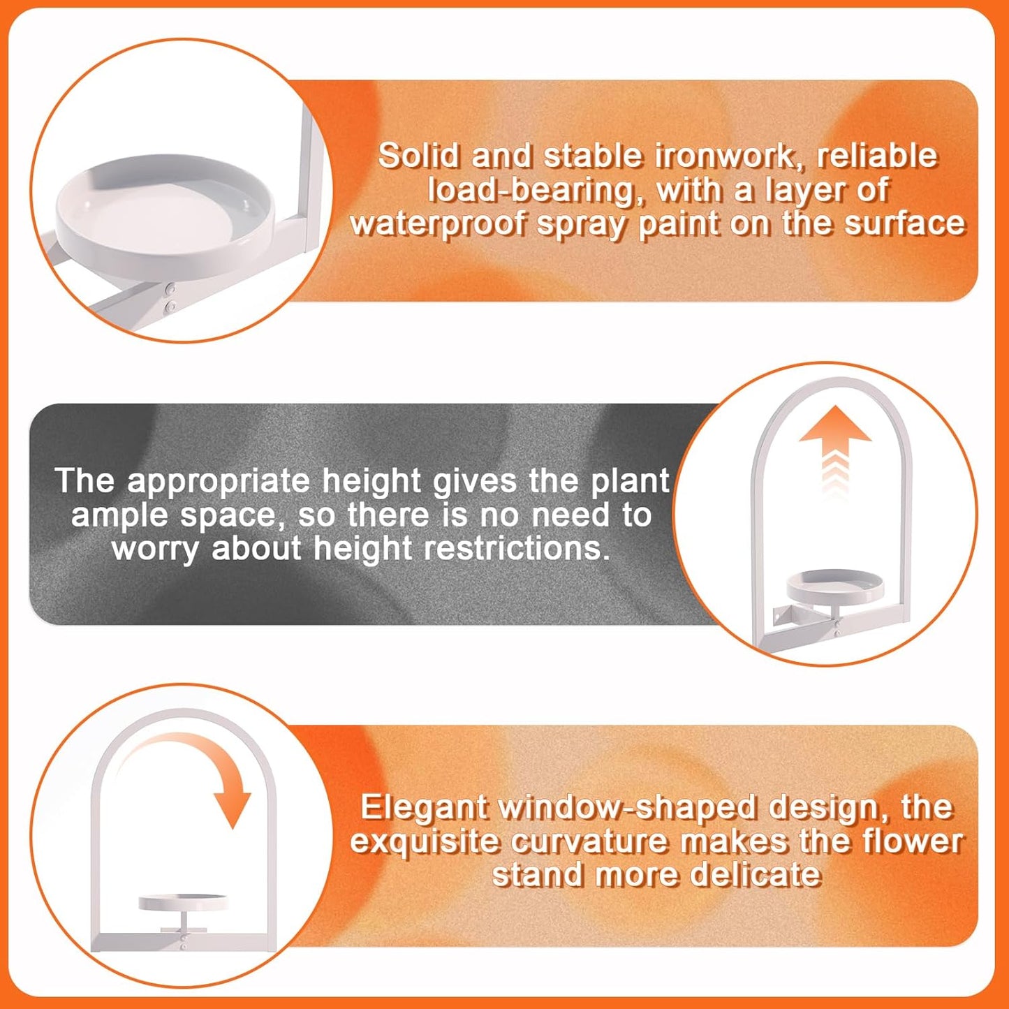 Wall Plant Holder, Wall Planter for Indoor Plants, Window Plant shelves for Multiple Plants Indoor Outdoor, Framed Plant Holder for Home Decor (3 Pack)