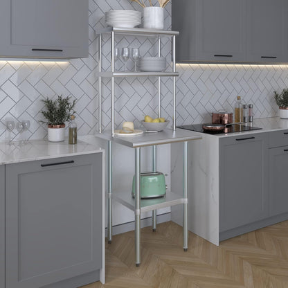AmGood Double OverShelf Stainless Steel NSF - Many (24" Long x 12" Deep)