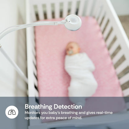 Luna 2.4GHz WiFi Baby Camera Monitor & Floor Stand, Sensor-Free Infant Breathing Monitor, Smart AI Monitoring, Sleep Tracker, Crying Detection, Night Vision, 2-Way Audio, Newborn Essentials