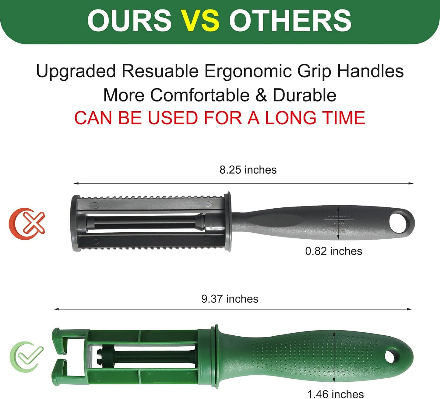 Fedicelly Lint Rollers Pet Hair Extra Sticky Clothes,Cat Dog Hair Remover Laundry Furniture Carpet,Total 800 Sheets Lint Remover Brush for Couch Green