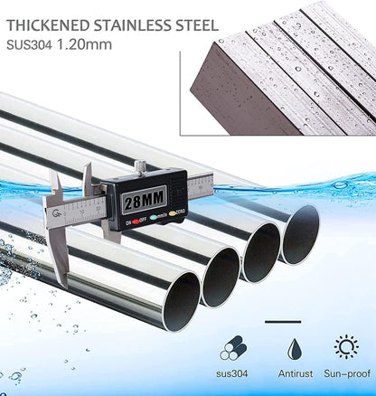 Clothes Drying Racks Outdoor, 81 Inches Updated Version,Stainless Steel Laundry Drying Rack for Indoor Outdoor and The Balcony,Length Adjustable Saves Space,with Windproof Hooks(001)