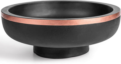 Concrete Large Fruit Bowl for Kitchen Counter - Large Decorative Bowls for Home Decor - Modern Key Bowl for Entryway Table - Hand-Poured Pedestal Bowl for Keys