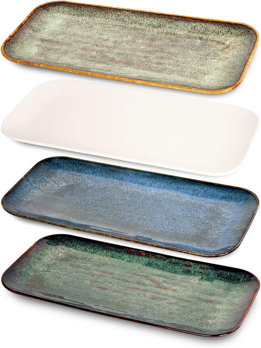 Porcelain Dinner Plates, Serving platters for entertaining, for Fruit, cheese, snack, Bread