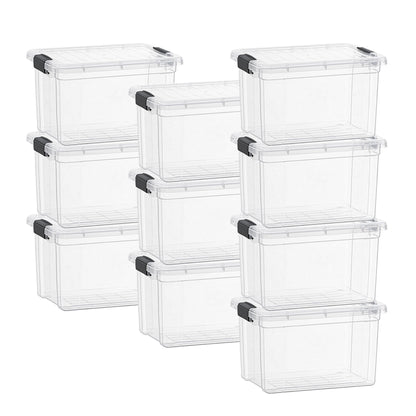 Superio Clear Storage Box with Lid, 26 Quart Plastic Container Bins for Organizing, Stackable
