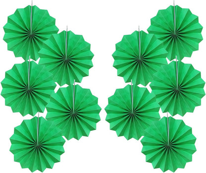 Green Party Decorations,Green Paper Decorations for Party,Tennis Party Decorations Party Paper Fans Bulk 8in,Graduation Decoration Classroom Decor,St Patrick's Day Decortions 30 Color DIY Set （Green）