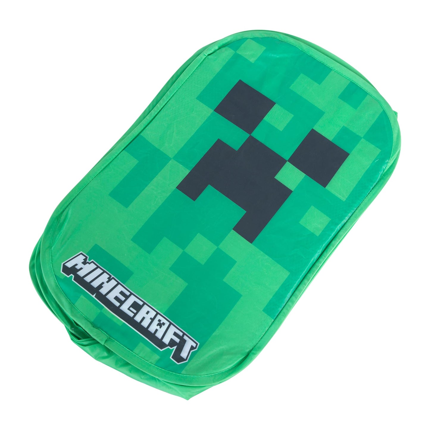 Minecraft: Laundry Basket - Creeper - Green Pixel Cube, Pop-Up & Collapse, Use As Toy Storage, Game