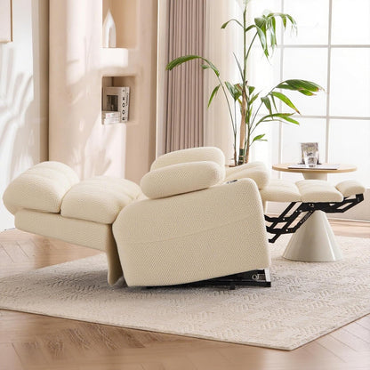 Dual Motor Power Lift Recliner Chair for Elderly,Infinite Position, Lay Flat Recliner with Massage and Heat, Adjustable Headrest, USB&Type-C,Cup Holders,Zero Gravity, Beige