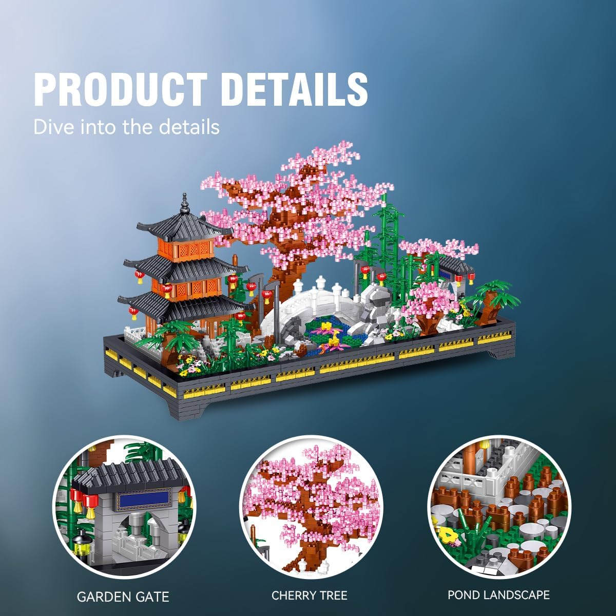 DAHONPA Zen Forest Garden Micro Mini Building Blocks Model Kit (2805 Pieces), Architecture Gift for Kids and Adults