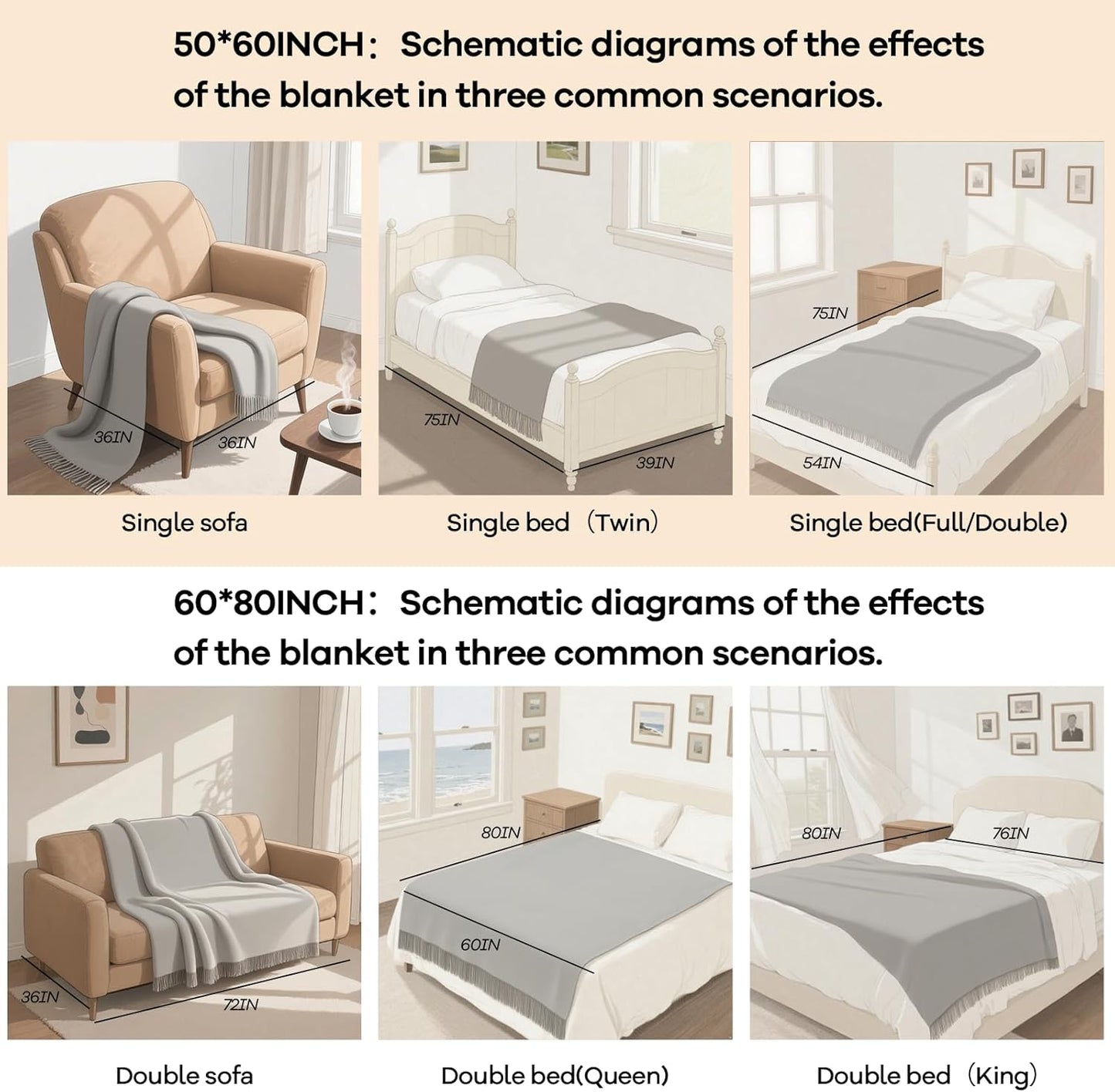 inhand Knitted Gift Throw Blankets for Couch and Bed,Valentines Day Decor Blanket for Her Him Girlfriend Wife, Pink Romatic Lightweight Decorative with Tassel, Farmhouse Warm Woven for Women, 60"x80"