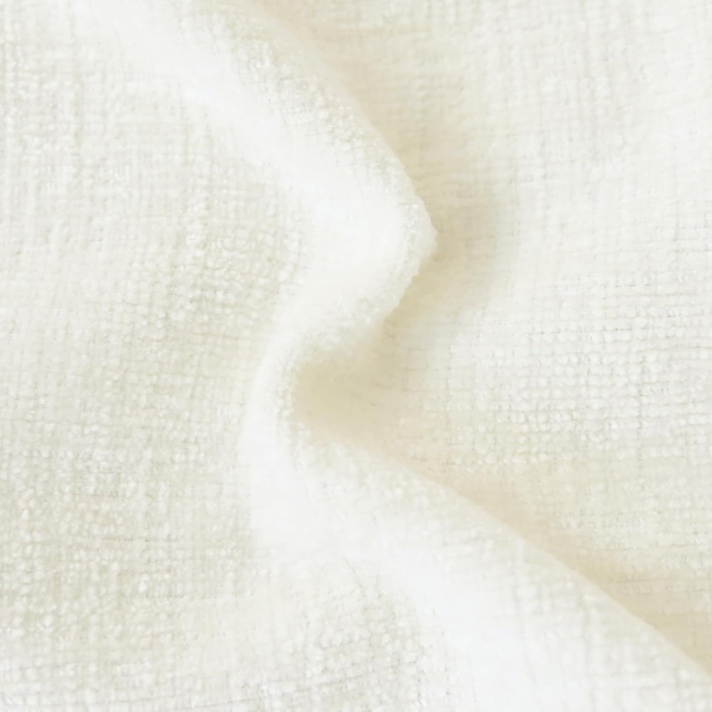 CaliTime Throw Pillow Covers Decorative 12 X 20 Inches Pack of 2 Cozy Chenille Cushion Cases for Couch Sofa Bed Living Room Home Cream