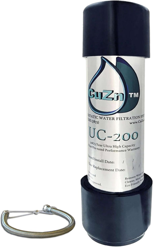 Under Sink Water Filter for Sink Faucet by CuZn, 5 Year Filtration Life, Reduces PFAs, PFOS, Lead