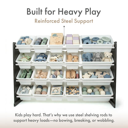 Humble Crew Kids Toy Organizer with 20 Bins, 4 Tier Storage for Playroom