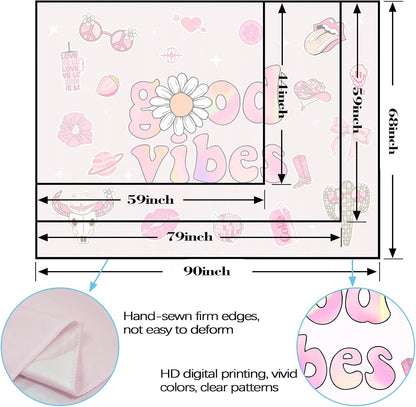 Lunerfex Y2K Tapestry Pink Wall Tapestry, Cute Tapestries for Bedroom Funny Tapestries Wall Hanging for Bedroom Living Room Decor Pink-1 44"x60"