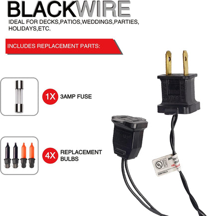 Dazzle Bright Purple and Orange Halloween Mini Lights, 20FT 100 Count Waterproof Incandescent Lights Plug in, Connectable Halloween Decorations for Indoor Outdoor Party Yard Decor