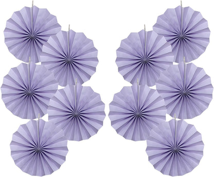 Purple Birthday Decorations,DIY Purple Paper Fans Hanging Decoration ,Party Decorations for Adults 8in,Little Mermaid Party Decor,Baby Shower Decorations 30 Color DIY Set (Light Purple)