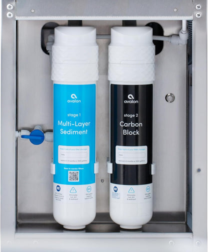 Avalon Freestanding Bottle Filler, High Capaciy Cooling, Sensor Dispensing, UV Cleaning, Digital Bottle Counter Display, Dual Filtration, WiFi Enabled