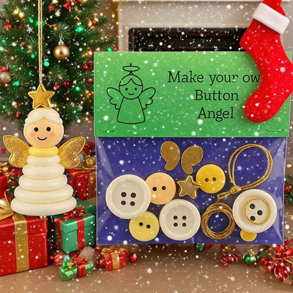 DIY Christmas Button Ornament Making Set - Snowman/Santa/Angel, Fun Holiday Craft Kit for All Ages, Ideal Xmas Tree Hanging Decor & Festive Gifts (Christmas Snowman 4)