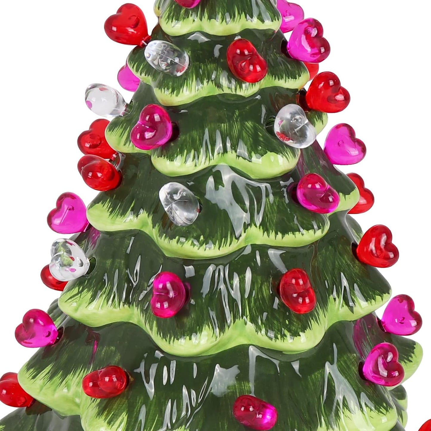 Ceramic Tree Replacement Bulbs - Bulbs for Vintage Ceramic Christmas Tree - Ceramic Christmas Tree Lights - Ceramic Christmas Tree Bulbs - Ceramic Christmas Tree Replacement Lights (Heart, 1200)