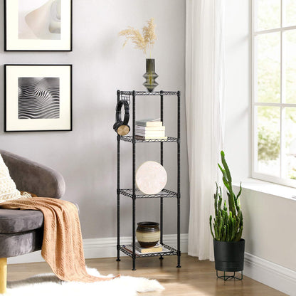SONGMICS Storage Shelf, Bathroom Shelf for Small Space, 4 Tier
