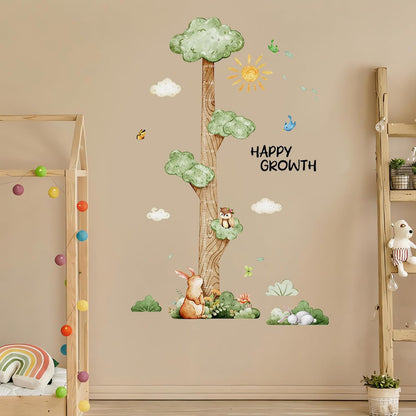 3D Cartoon Height Chart for Kids, DIY Growth Stickers, Removable Height Wall Chart for Kids Nursery, Bedroom, Bathroom