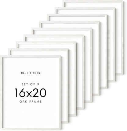 HAUS AND HUES Standalone White Oak Frames Set of 9-16x20