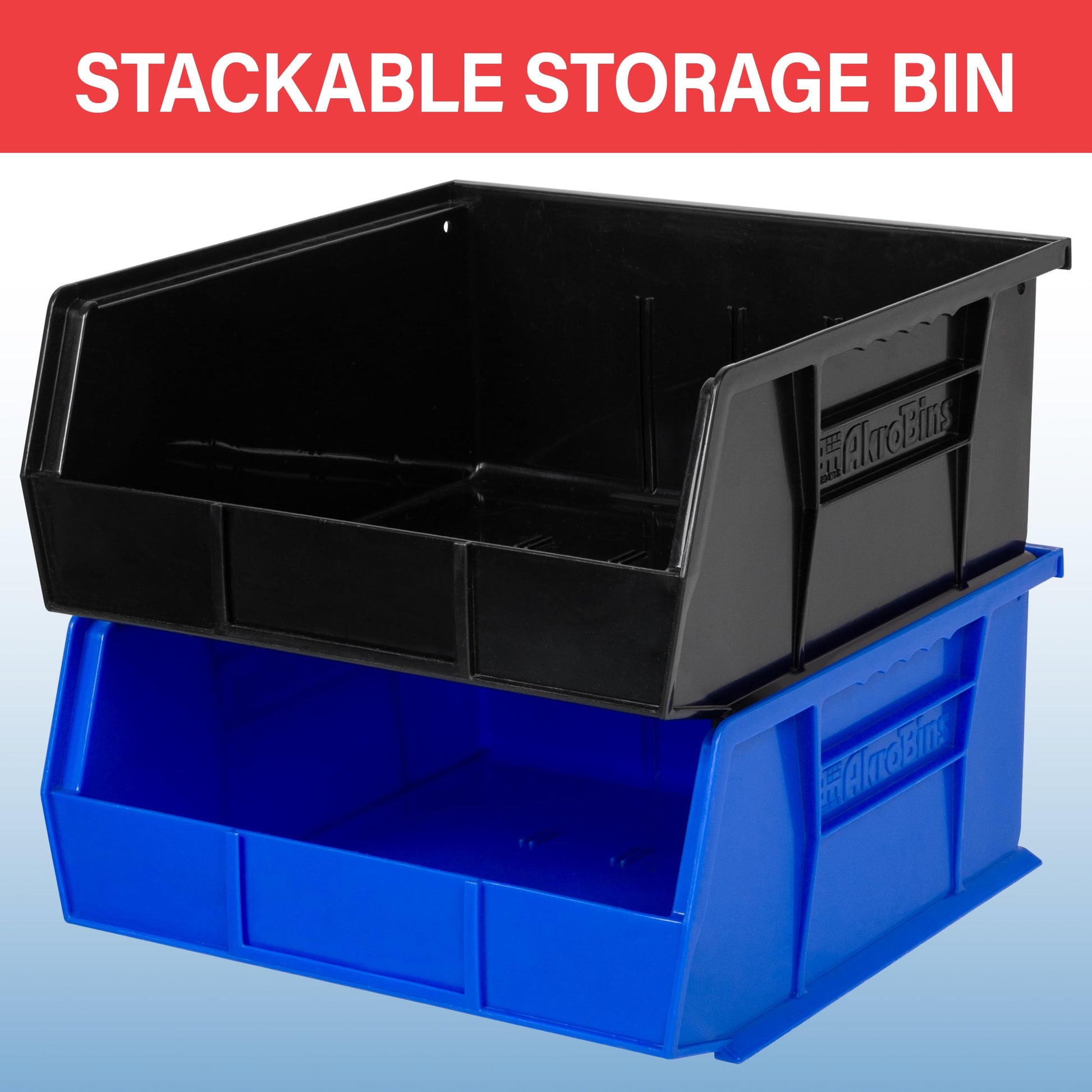 Akro-Mils 30235 AkroBins Plastic Storage Bins, 11"x11"x5", Yellow, 6-Pack